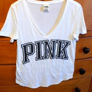 Pink Victoria's Secret Tee with Navy Sequin
